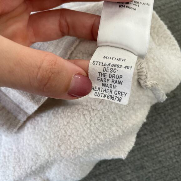 Mother Sweater Women S Gray The Drop Easy Raw Sweatshirt Casual Knit Classic - Picture 4 of 10